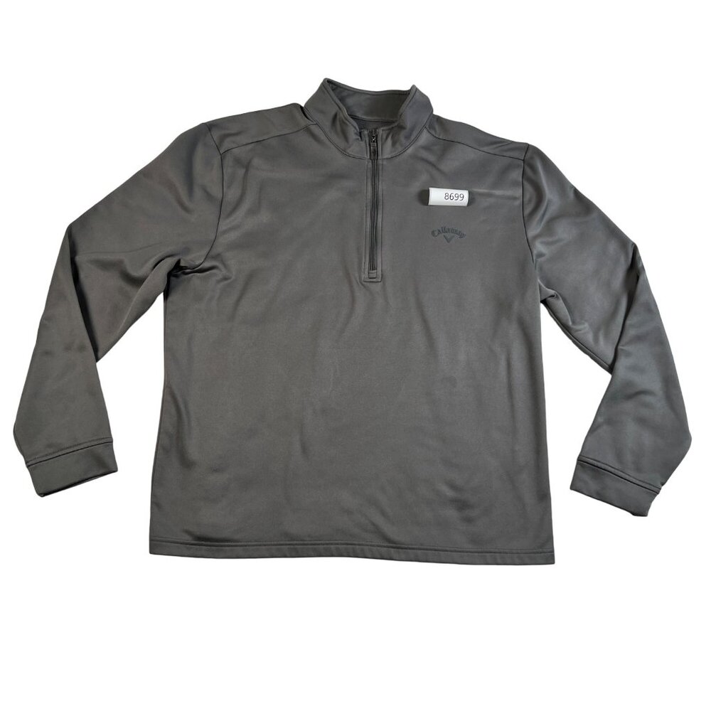 Callaway Golf Shirt Men's Long Sleeve 1/4 Zip Mock Neck Pullover Gray XL - Picture 11 of 11